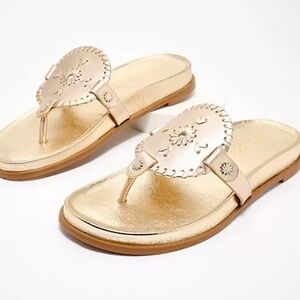 NEW Jack Rogers Collins Sandal - 7 - Gold